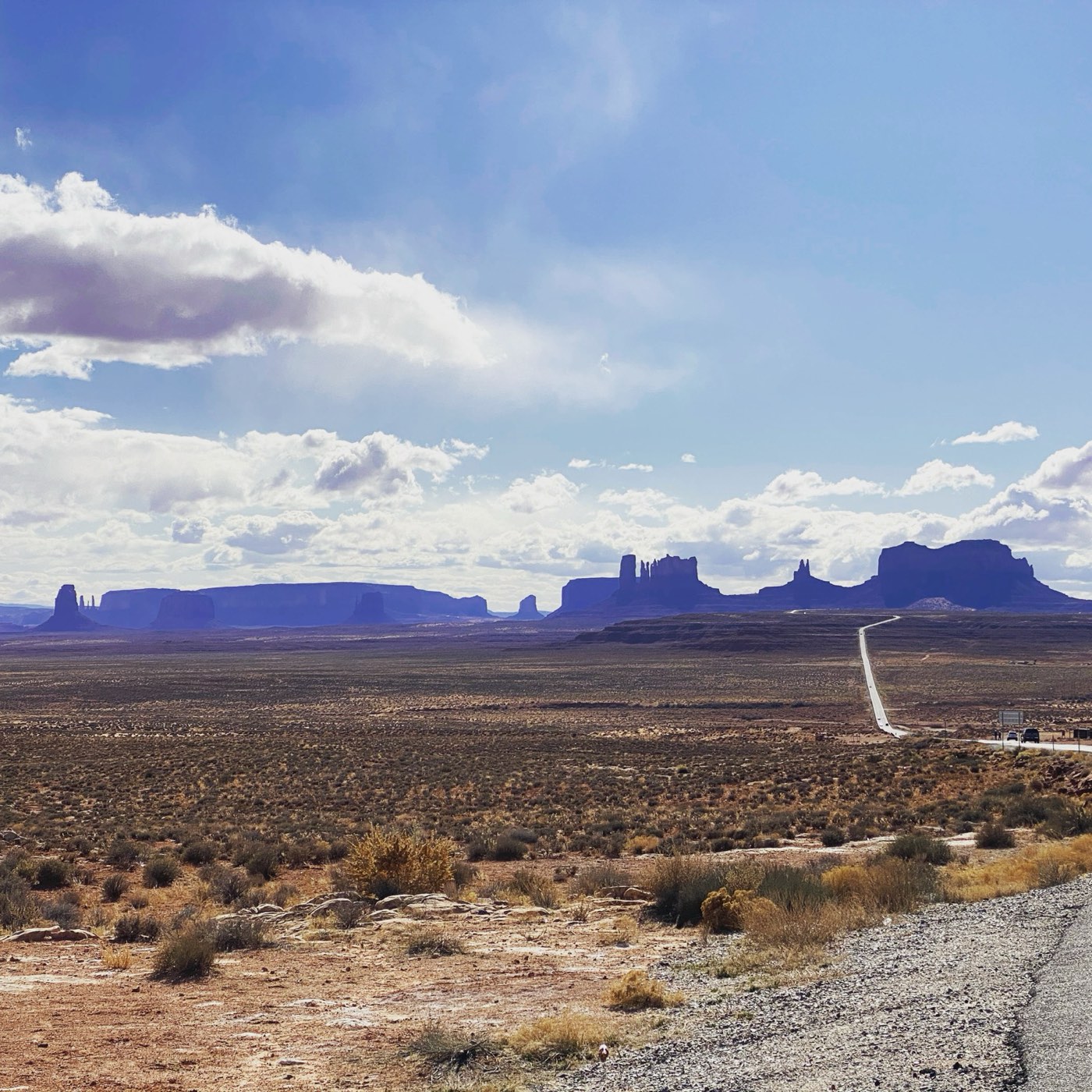 The long road into Monument Valley